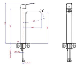 Смеситель для раковины Paini Viva Style P4YO205LL чёрный